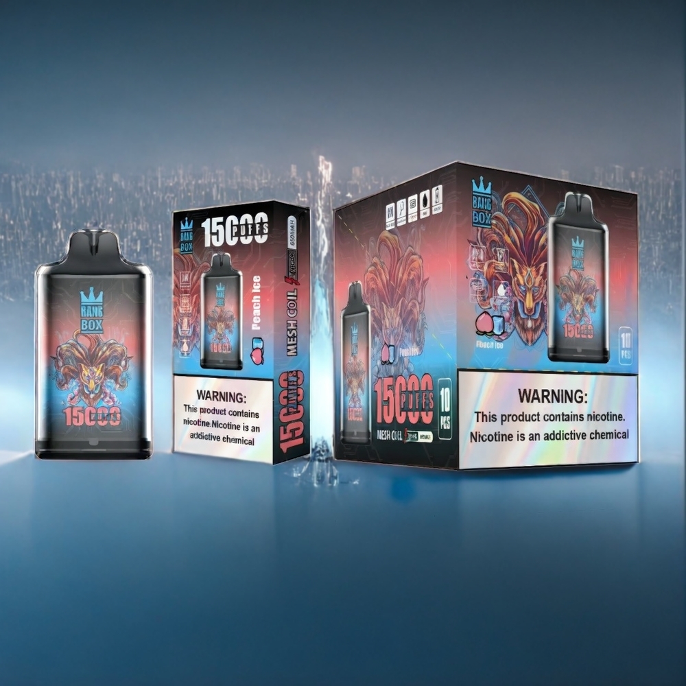 Persik Is Bang Box 15000 Puffar 23ml 2% Sverige Grossist