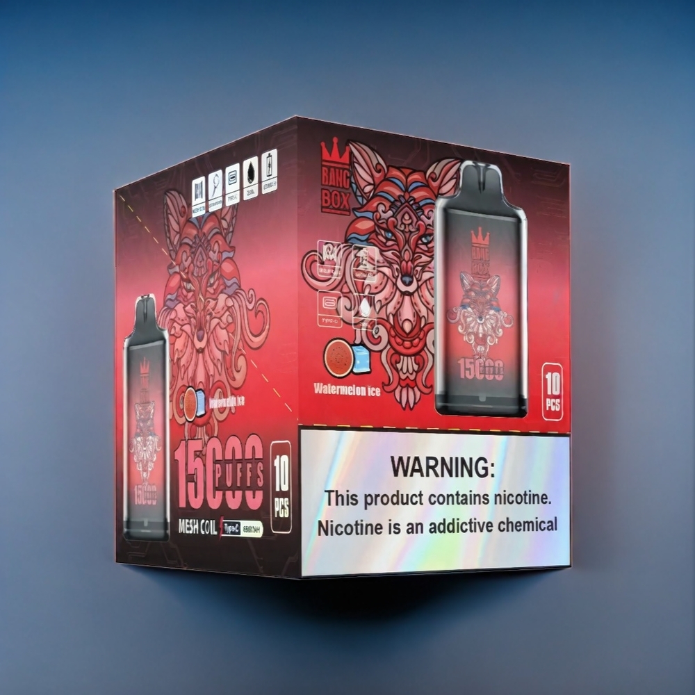 Vattenmelon Is Bang Box Sverige Grossist 15000 Puffar 23ml 5% TYPE-C 10 pcs/låda