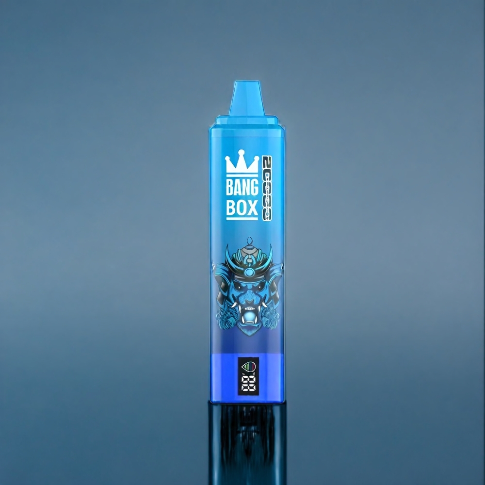 Blå Smaker Kombination Bang Box Familj Sverige Grossist 20000 Puffar 5% Nikotin Mesh Coil Smart Skärm 35ml