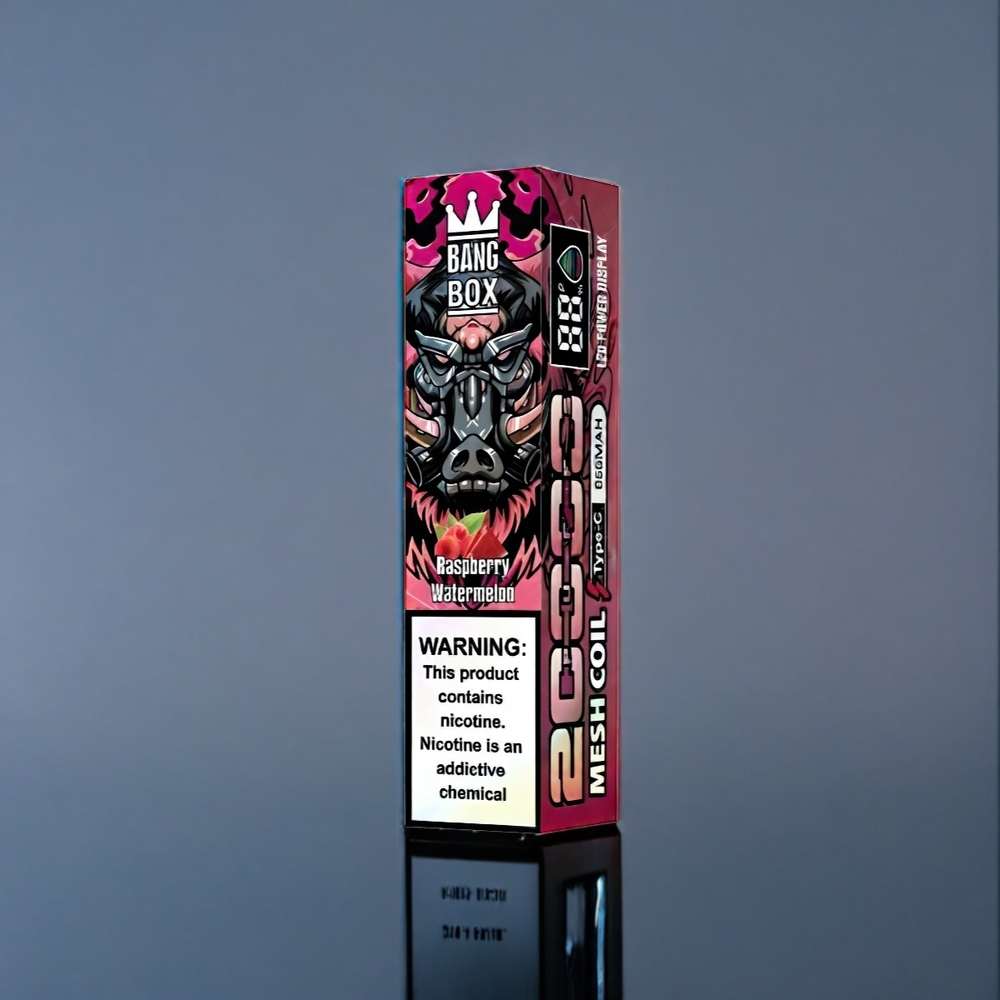 Hallon Vattenmelon Bang Box Sverige Grossist 20000 Puffar 5% Nikotin 35ml Smart Mesh Coil
