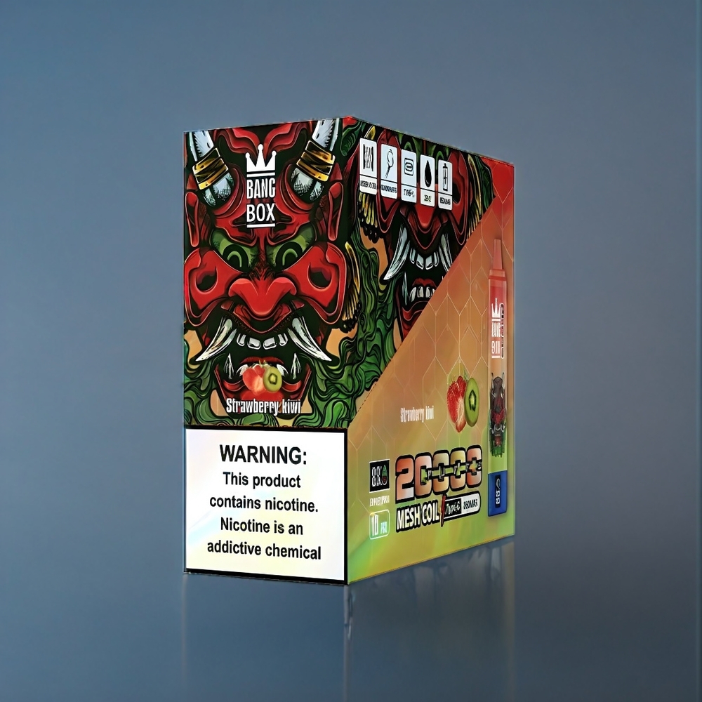 Jordgubb Kiwi Bang Box 20000 Puffar 35ml 850mah Sverige Grossist Mesh Coil