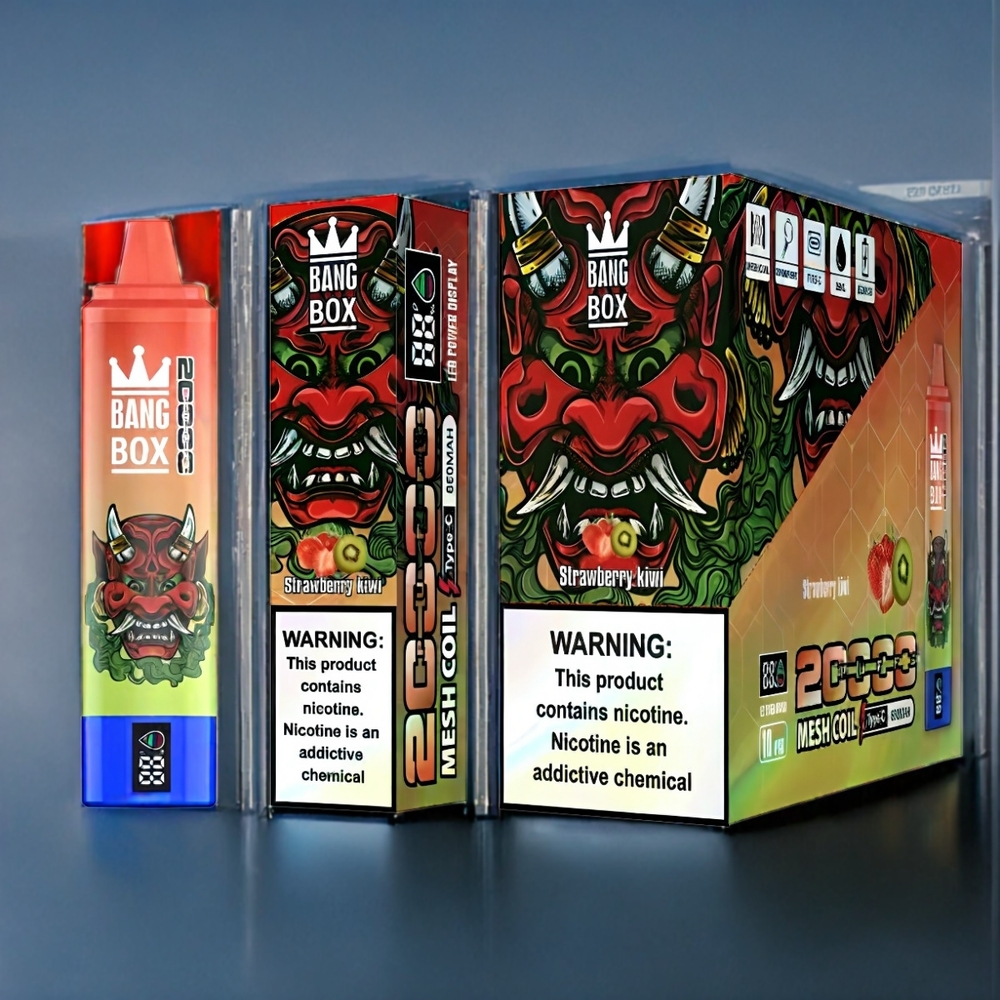 Jordgubb Kiwi Bang Box 20000 Puffar 35ml 850mah Sverige Grossist Mesh Coil