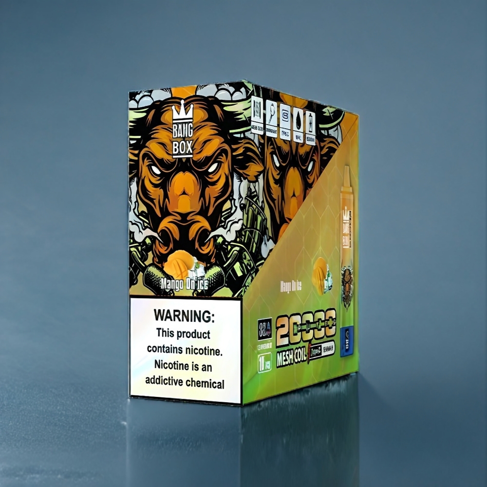 Mango Is (Mango På Is) Bang Box 20000 Puffar 35ml 5% Nicotine Mesh Coil Sverige Grossist