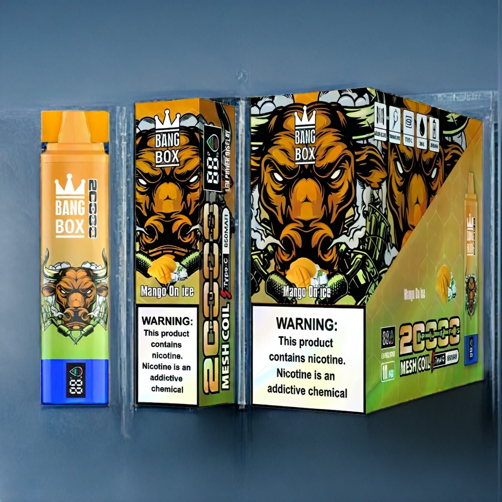 Mango Is (Mango På Is) Bang Box 20000 Puffar 35ml 5% Nicotine Mesh Coil Sverige Grossist