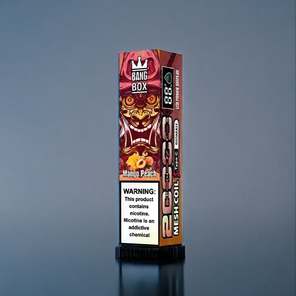 Mango Peach Bang Box 20000 Puffar 35ml Mesh Coil Sverige Grossist