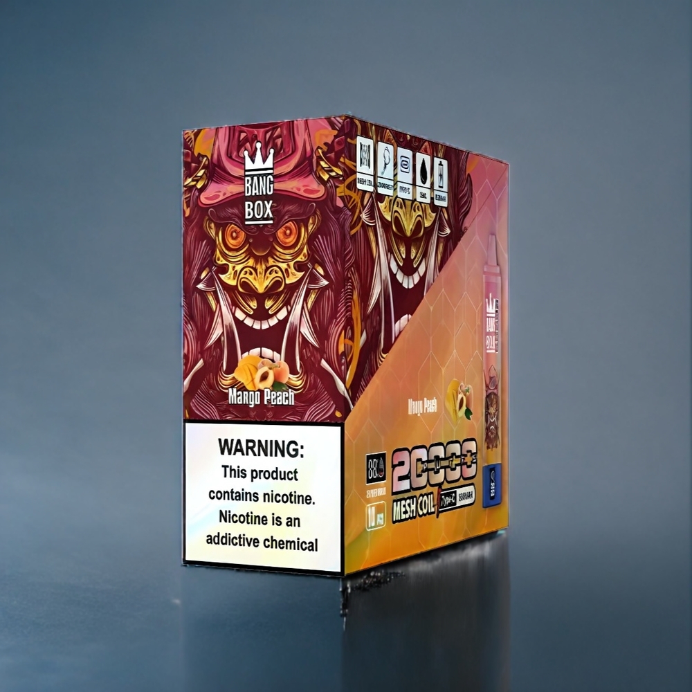 Mango Peach Bang Box 20000 Puffar 35ml Mesh Coil Sverige Grossist