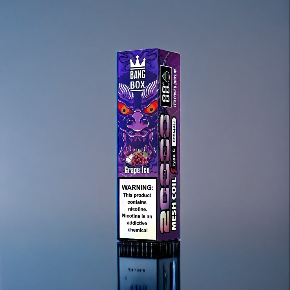 Vindruvor Is Bang Box 20000 Puffar Svensk Grossist 5% Nikotin 35ml E-Liquid Smart Skärm 850mAh Mesh Coil