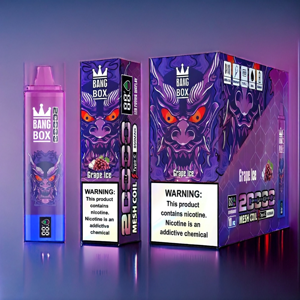 Vindruvor Is Bang Box 20000 Puffar Svensk Grossist 5% Nikotin 35ml E-Liquid Smart Skärm 850mAh Mesh Coil