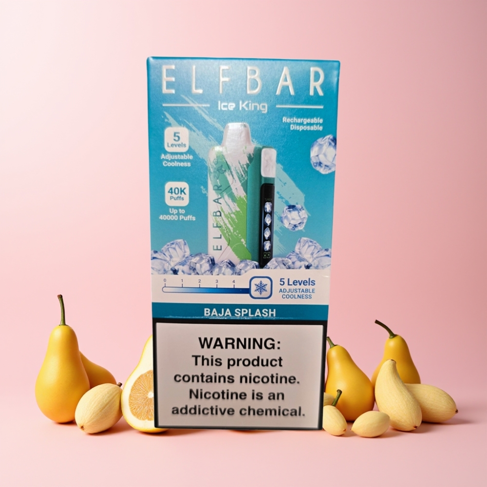 Elf Bar Ice King 40000 Puff Laddningsbar 850mAh Justerbar Kylning Baja Stänk Sverige Grossist