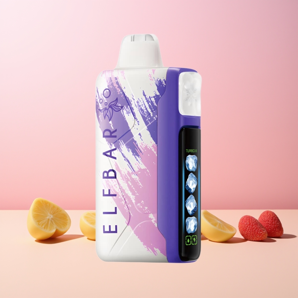 Elf Bar Ice King 40000 Puff Återuppladdningsbar 850mAh Batteri Justerbara Kylningsnivåer LCD Display Sverige Grossist Sur Lummig Godis