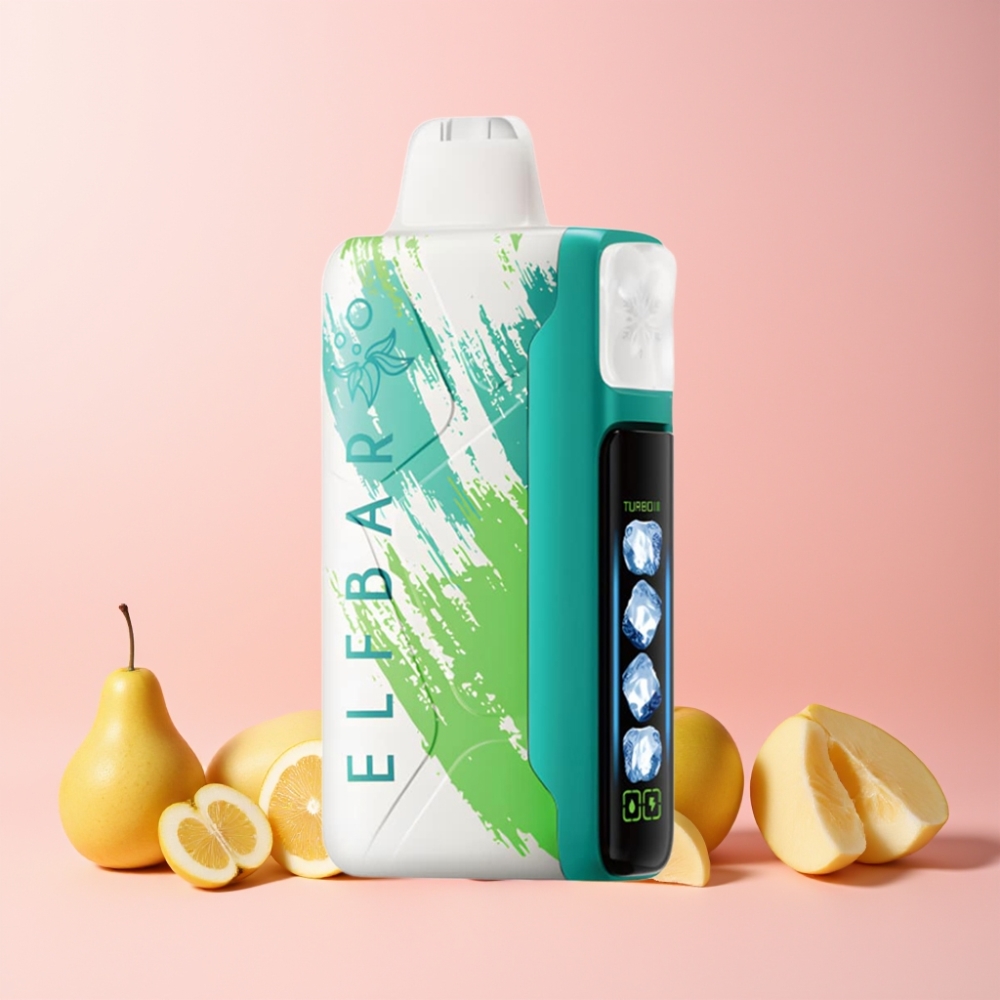Elf Bar Ice King 40000 Puff Återuppladdningsbar 850mAh Justerbara Kylningsnivåer Dual Luftflöde LCD Display Sverige Grossist Sur Äpple Is