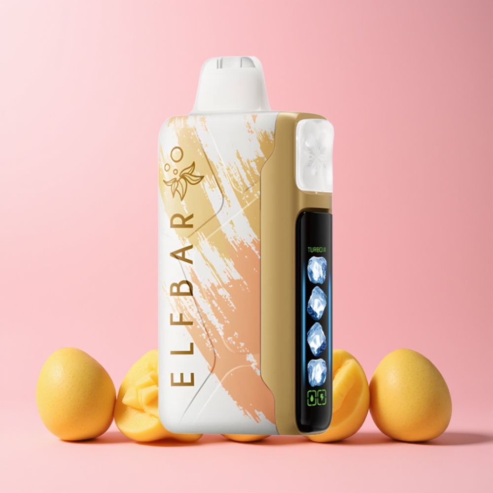 Elf Bar Ice King 40000 Puffs Rechargebar LCD Dual Luftflöde Justerbar Kyla Mango Magi Sverige Grossist