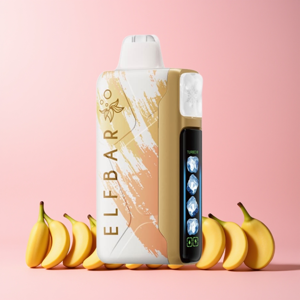 Elf Bar Ice King 40000 Puffs Svensk Grossist Laddningsbar 850mAh Justerbar Kylning Dragon Jordgubb-Banana