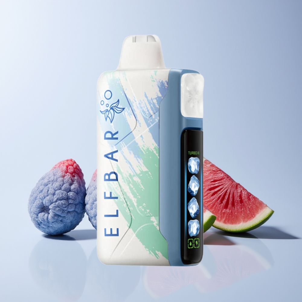 Elf Bar Ice King 40000 Puffs Återuppladdningsbar 850mAh Justerbar Kylning Blå Hallon Is Sverige Grossist