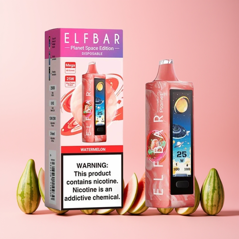 Elf Bar Planet 25000 Puffar Laddningsbar Mesh Vattenmelon Sverige Grossist