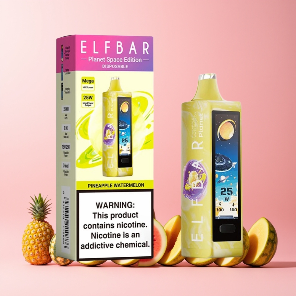 Elf Bar Planet 25000 Puffs 18ml 800mAh Mesh Sverige Grossist Ananas Vattenmelon