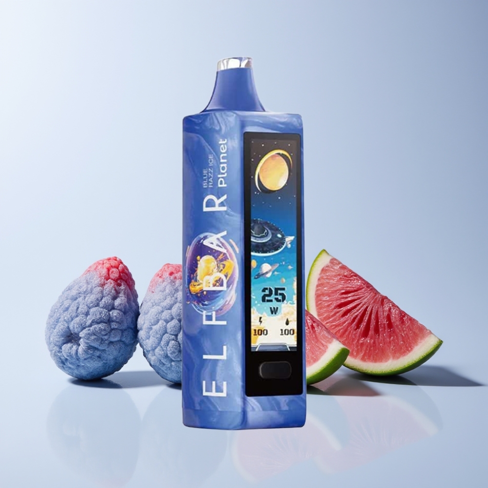 Elf Bar Planet 25000 Puffs 18ml Mesh 800mAh Sverige Grossist Blå Hallon Is
