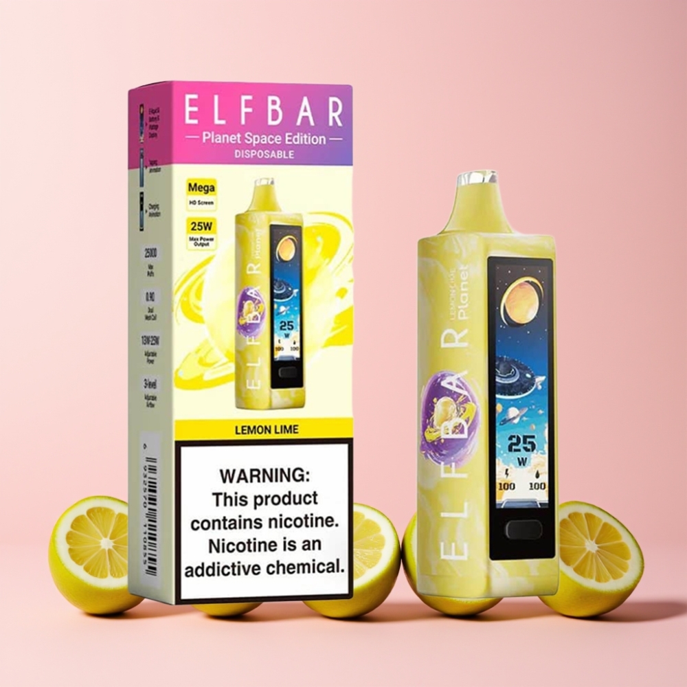 Elf Bar Planet 25000 Puffs 18ml Mesh 800mAh Sverige Grossist Citron Lime