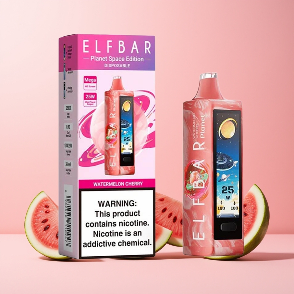 Elf Bar Planet 25000 Puffs 18ml Mesh Sverige Grossist Vattenmelon Körsbär