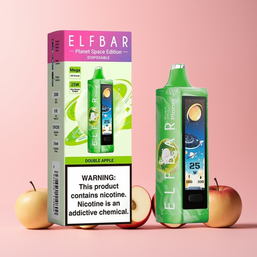 Elf Bar Planet 25000 Puffs Disposable Vape Mesh 800mAh Sverige Grossist Dubbel Äpple