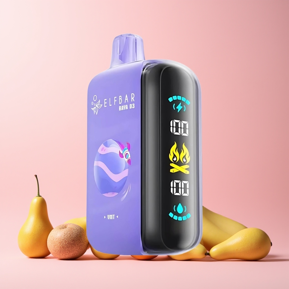 ELF BAR RAYA D3 25000 Puffs 850mAh 23ml 5% Nikotin Storskärm Type-C Sverige Grossist 20 Smaker