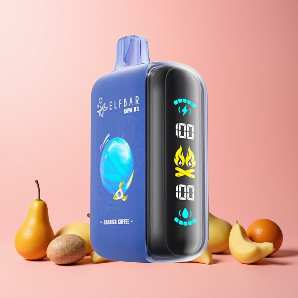 ELF BAR RAYA D3 25000 Puffs 850mAh 23ml 5% Sverige Grossist Arabiska Kaffe
