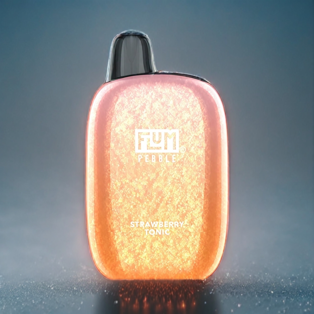 Jordgubbs-Tonik Flum Pebble 6000 Puffar 10ml 5% Nikotin 500mAh Mesh Coil Type-C Sverige Grossist