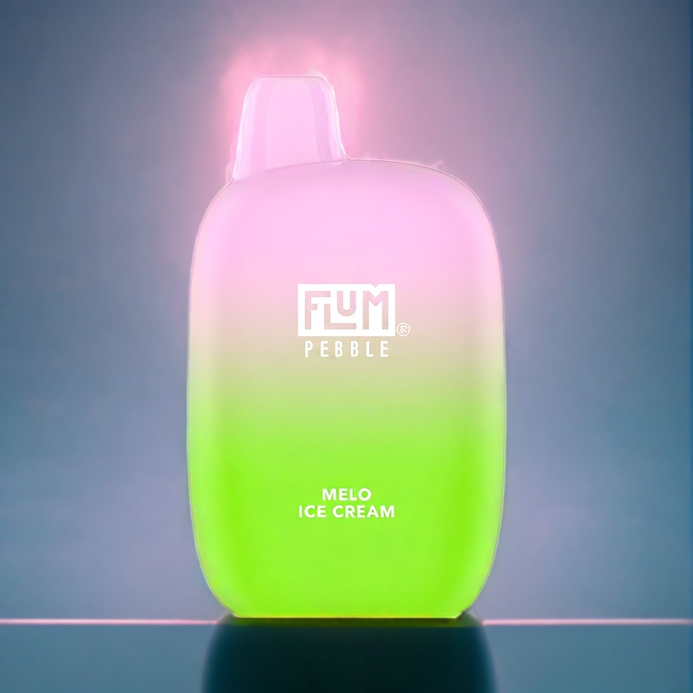 Melo Glass (Smältglass) Flum Pebble 6000 Drag 10ml 5% Niktin 500mAh Mesh Coil Type-C Sverige Grossist