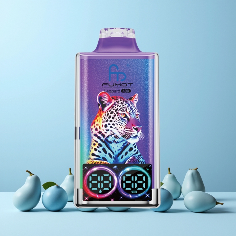 Fumot Leopard 40K Puffs Dual Mesh Type-C Digital Tube 5% Nicotine 700mAh Battery Sverige Grossist Herr Blå