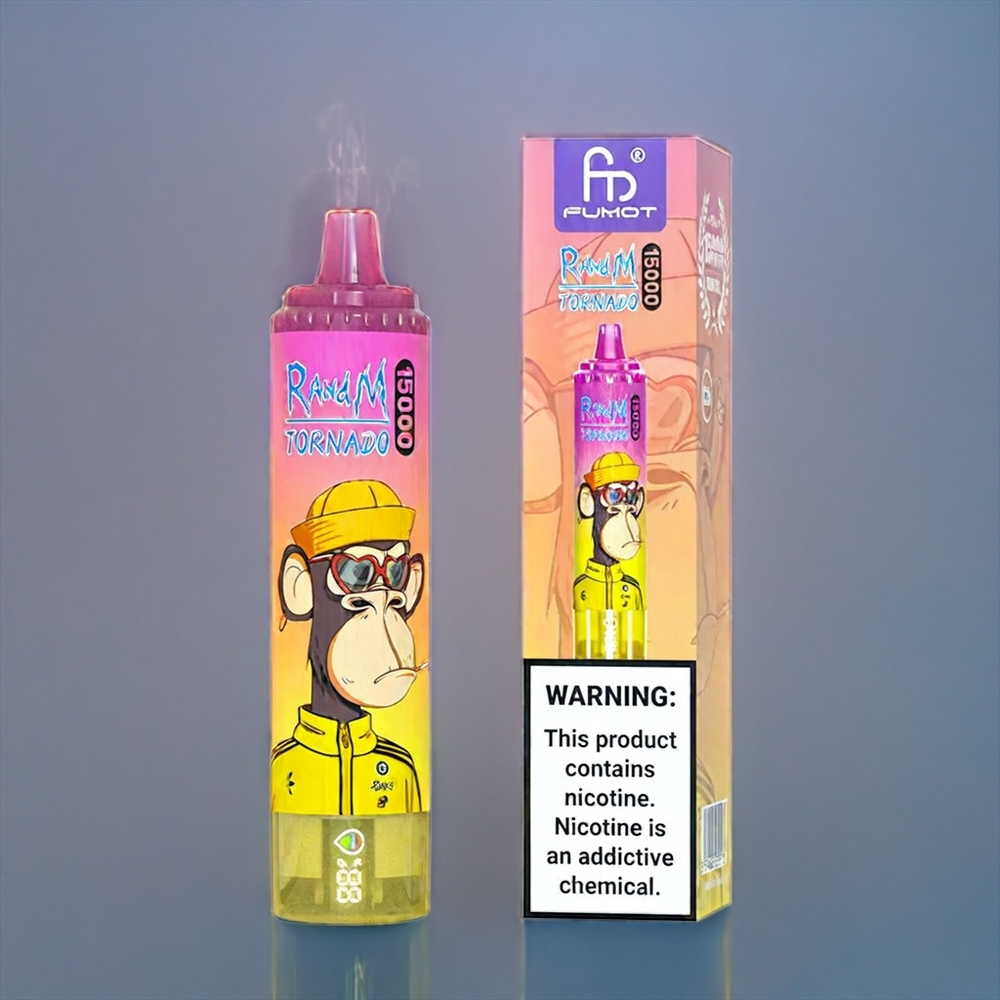 Bananaläs Fumot Randm Tornado 15000 Puffar 25ml 850mAh 0.9 Ohm Mesh Coil Type-C LCD Sverige Grossist