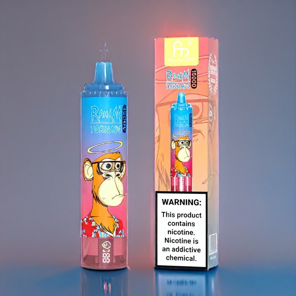 Blå Hallon Körsbär Fumot Randm Tornado 15000 Puffar 25ml 850mAh Mesh Sverigegrossist