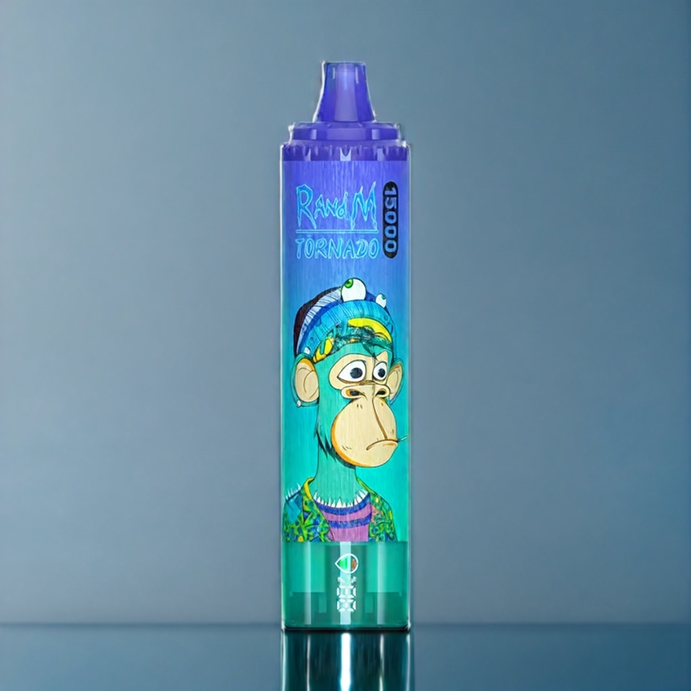 Blåbär på is Fumot RandM Tornado Sverige Grossist 15000 Puffar 25ml 850mAh 0.9 Ohm Mesh LCD Type-C
