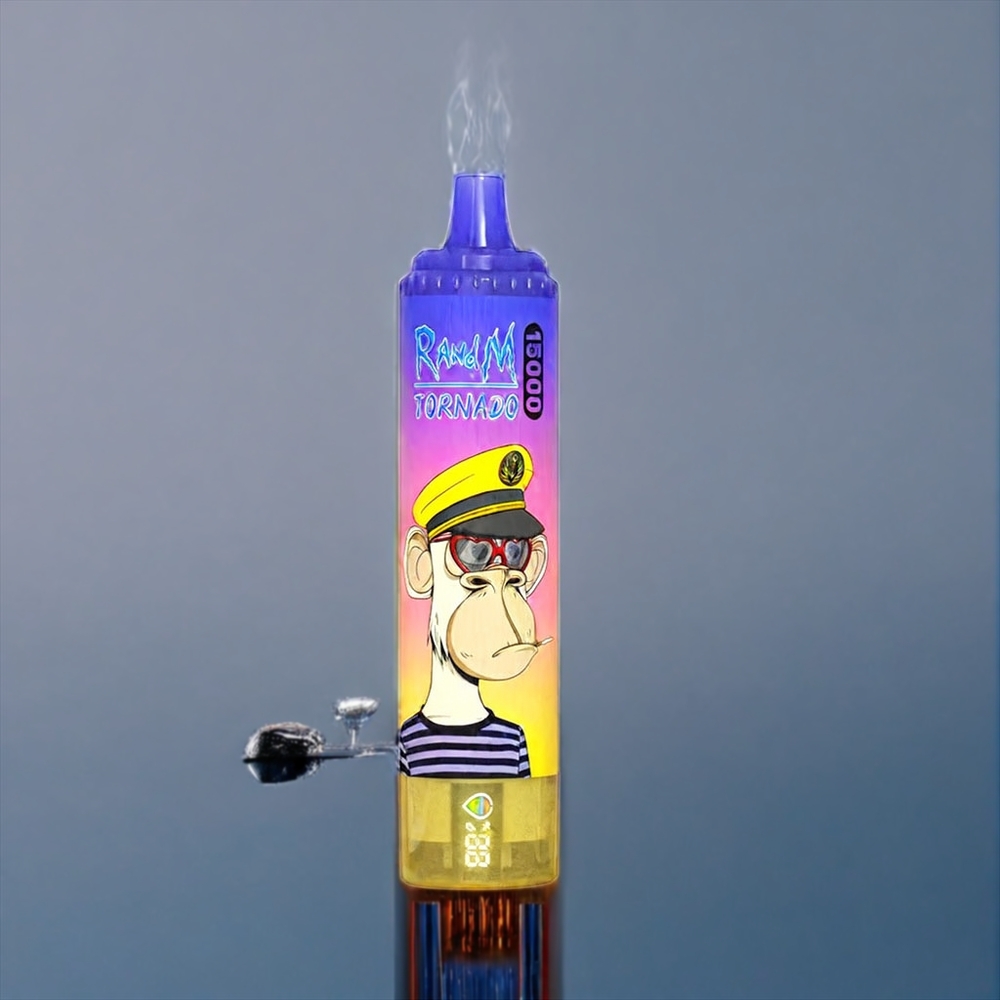 Persikon Blåbär Godis Fumot Randm Tornado 15000 Puffar 25ml 850mAh 0.9 Ohm Mesh Coil Sverige Grossist