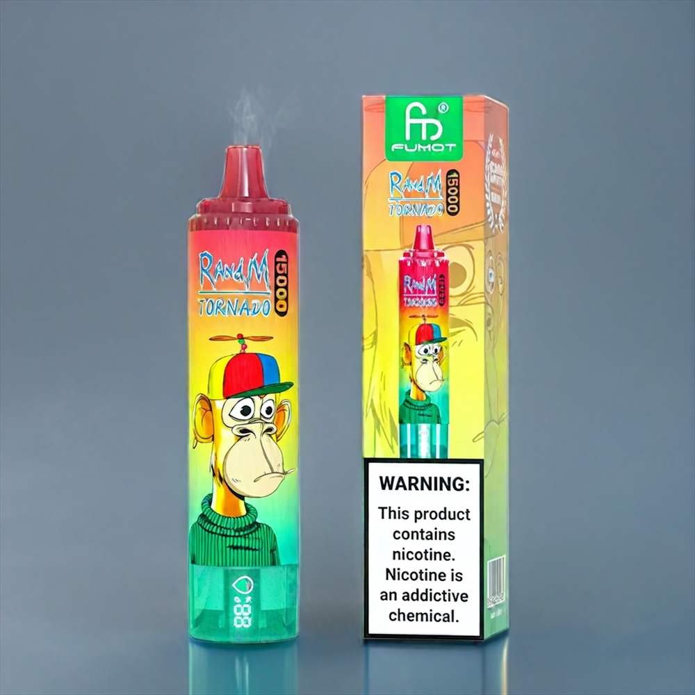 Smultron Kiwi Fumot Randm Tornado 15000 Puffar 25ml 850mAh 0.9 Ohm Mesh Sverige Grossist