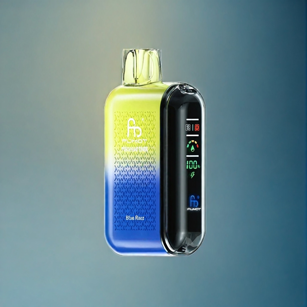 Blå Hallon Fumot Tornado Dual Mesh Coil Smart Display 20000 Puffar Sverige Grossist