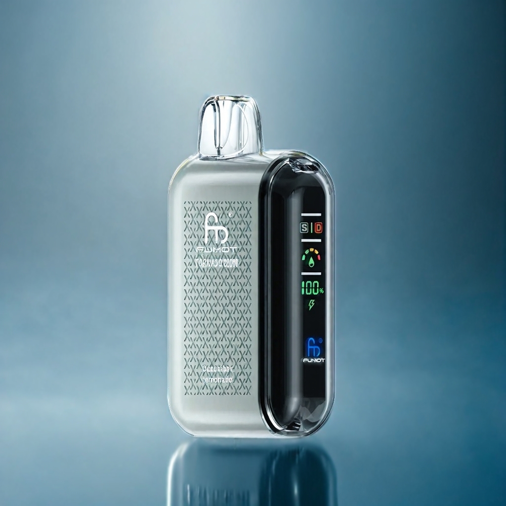 Gurka Citronad Fumot Tornado 20000 Puffar Dual Mesh 20ml Smart Display Sverige Grossist