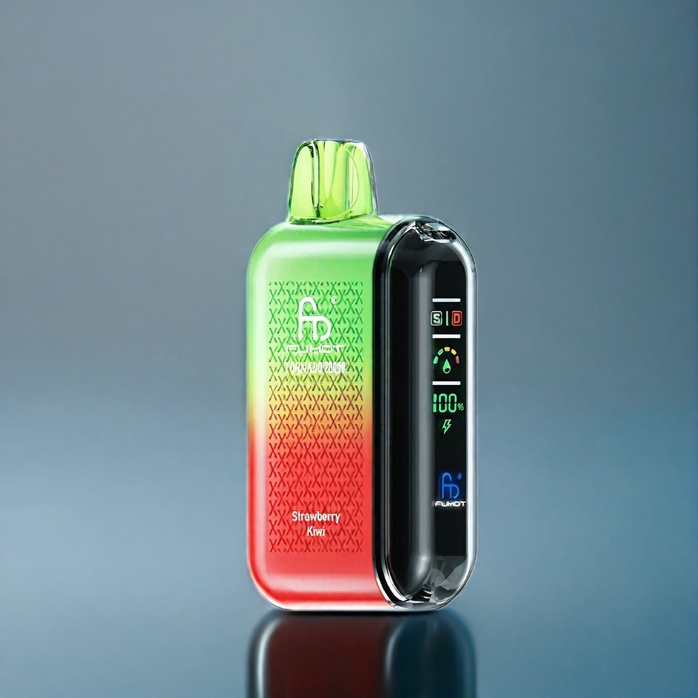 Jordgubb Kiwi Fumot Tornado 20000 Puffar Dual Mesh 20ml Smart Display Sverige Grossist