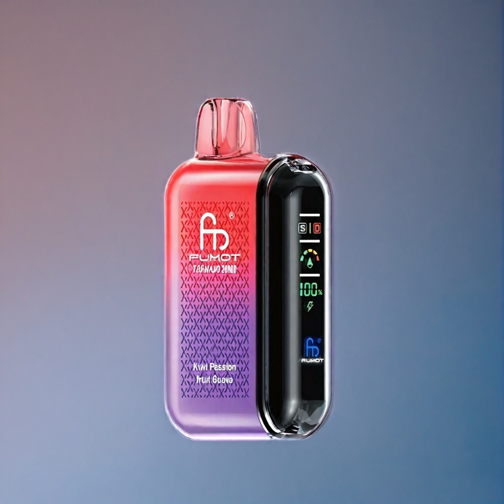 Kiwi Passionfrukt Guava Fumot Tornado 20000 Puffar Dual Mesh Coil 20ml Smart Display Sverige Grossist