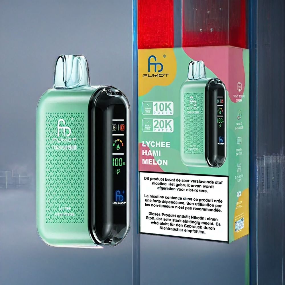 Lychee Hami Melon Fumot Tornado Dual Mesh Coil Smart Display Sverige Grossist