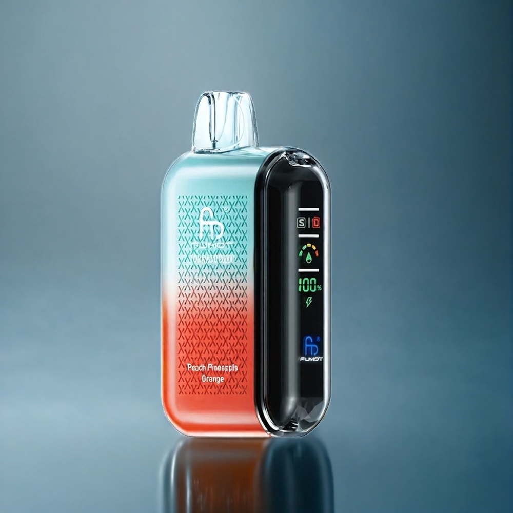 Persikon Ananas Apelsin Fumot Tornado 20000 Puffar Dual Mesh Coil 20ml Smart Display Sverige Grossist