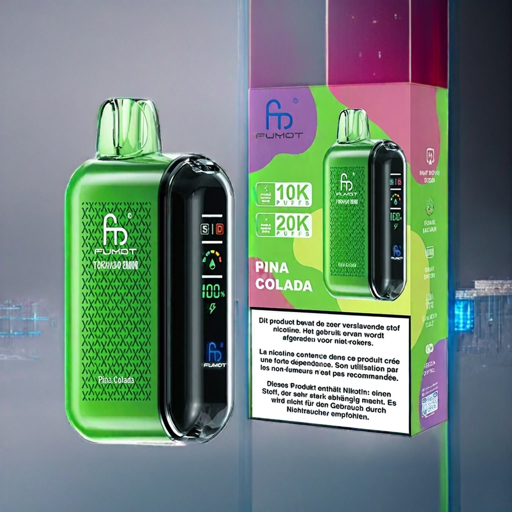 Pina Colada Fumot Tornado Dual Mesh 20ml Smart Display 850mAh 2% Sverige Grossist