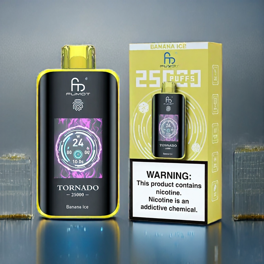 Banan Is Fumot Tornado HD Skärm 700mAh 20ml 25000 Puffar Sverige Grossist