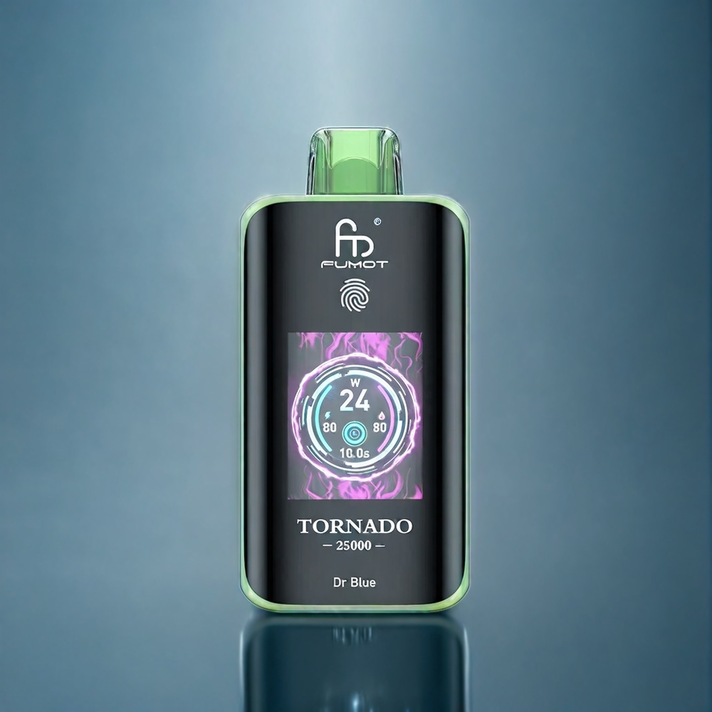 Dr Blå Fumot Tornado 25000 Puffar HD Skärm 700mAh 20ml Sverige Grossist
