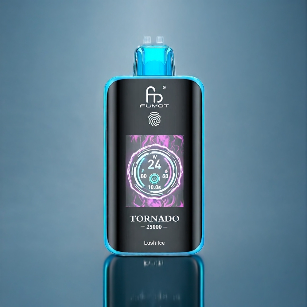 Frostig Is Fumot Tornado HD Skärm 25000 Puffar 20ml 5% Nikotin Type-C Sverige Grossist