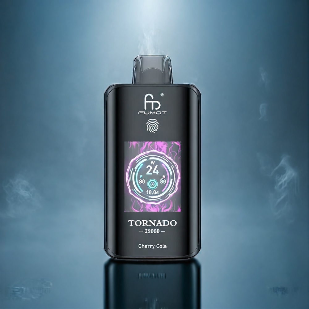 Körsbärs Cola Fumot Tornado 25000 Puffar HD Skärm 700mAh 20ml Type-C Sverige Grossist
