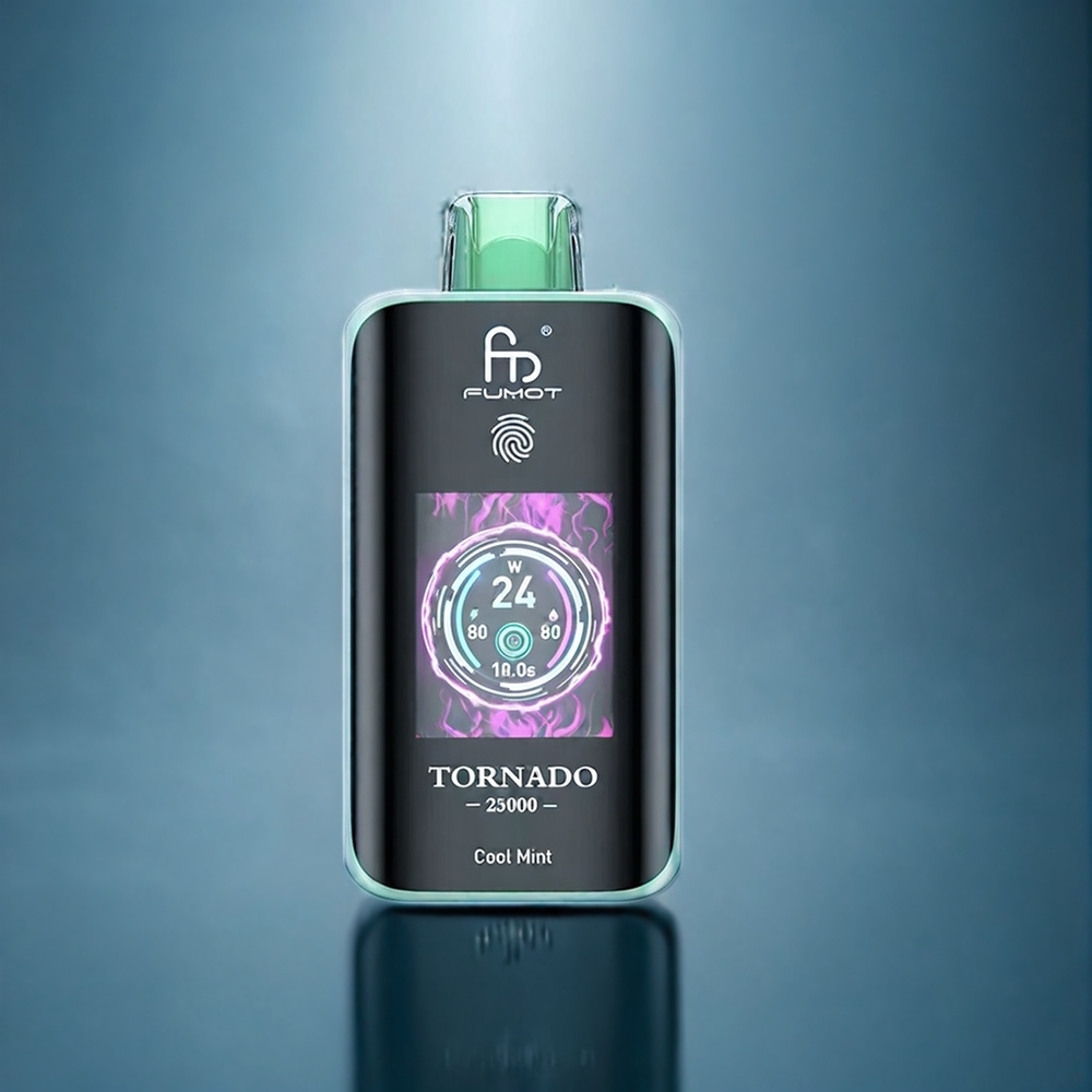 Kall Mynta Fumot Tornado 25000 Puffar HD Skärm 700mAh 20ml Type-C Sverige Grossist