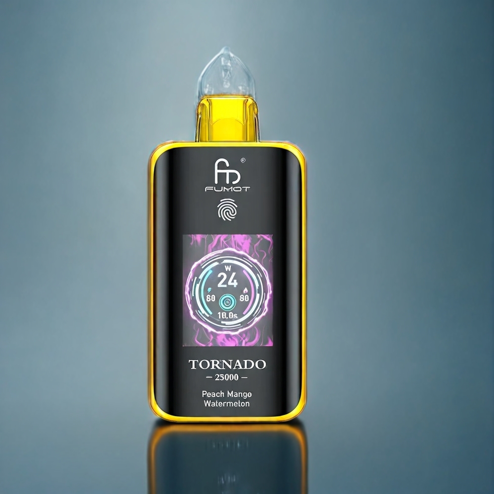 Persiko Mango Vattenmelon Fumot Tornado 25000 Puffar HD Skärm 700mAh 20ml Type-C Sverige Grossist