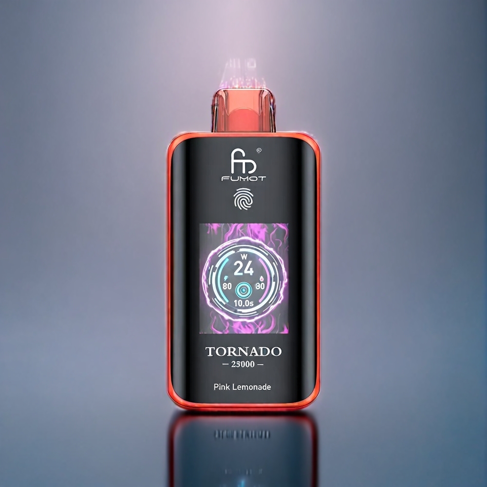 Rosa Citronvatten Fumot Tornado HD Skärm 700mAh 20ml Type-C 25000 Puffar Sverige Grossist