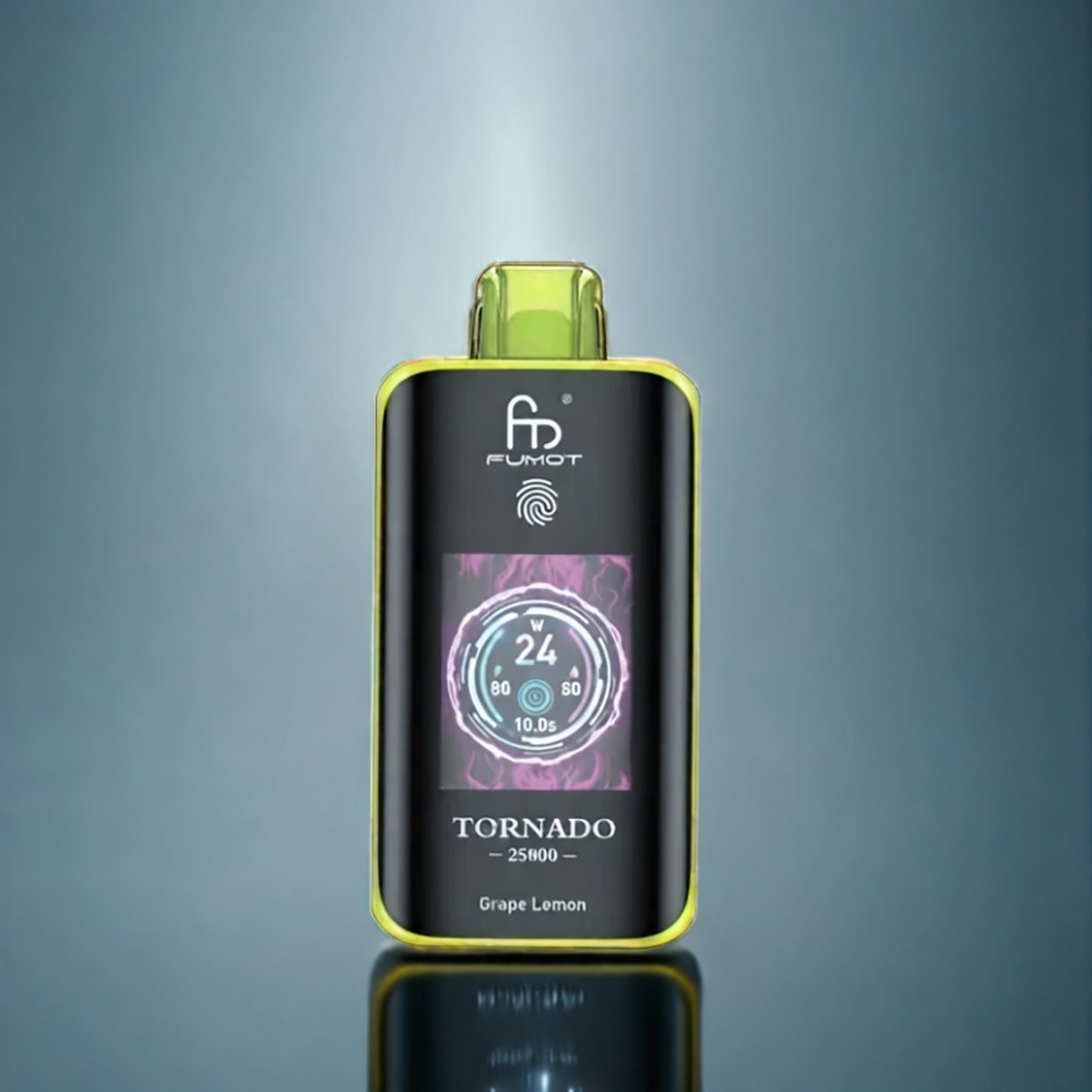 Vindruvor Citron Fumot Tornado HD Skärm 700mAh 20ml 25000 Puffar Type-C Sverige Grossist