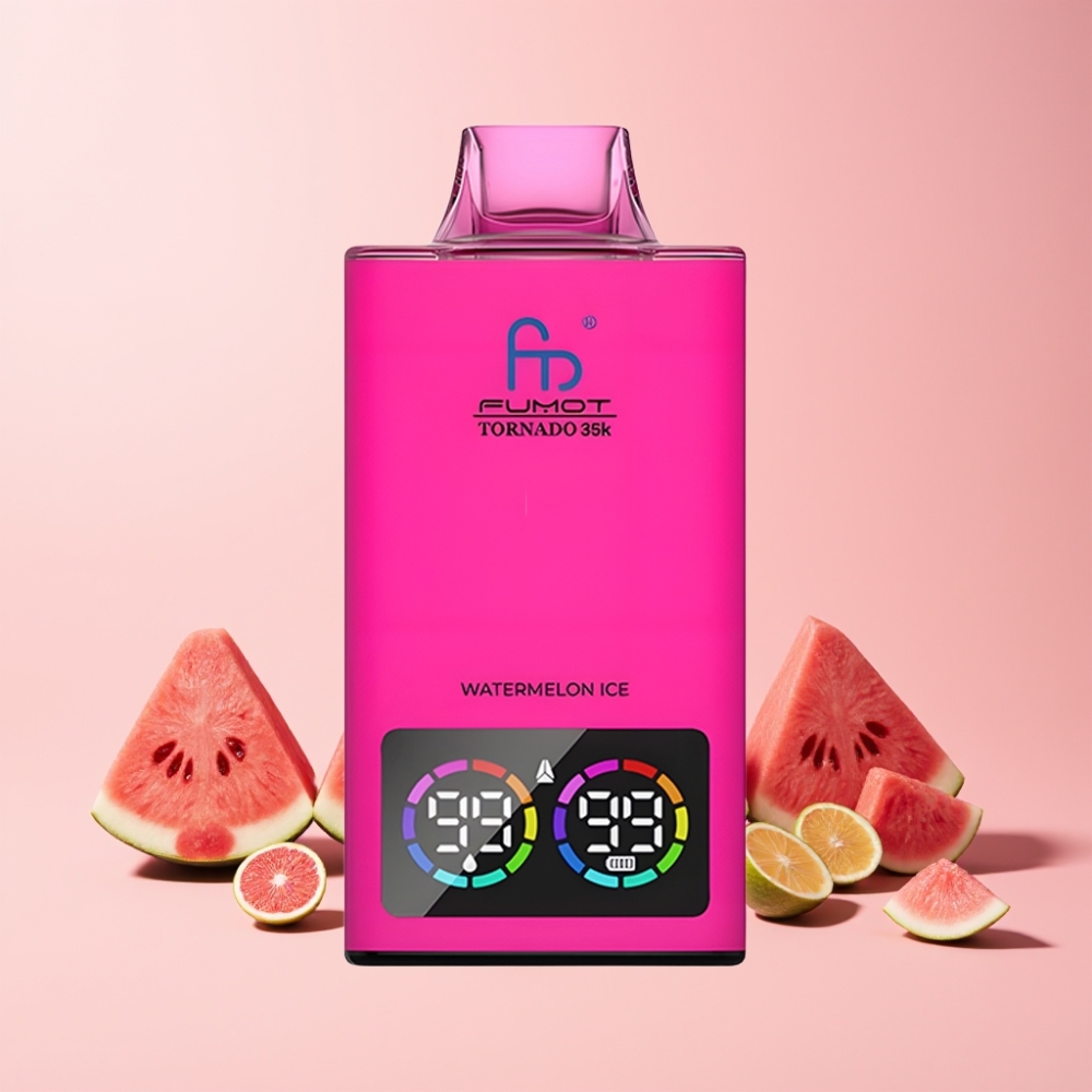 Fumot Tornado 35000 Dual Mesh Coil 15ml 700 MAH USB-C Sverige Grossist Vattenmelon Is